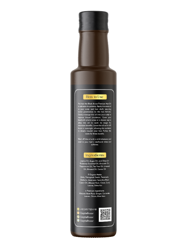Ingredients and directions on the back label
