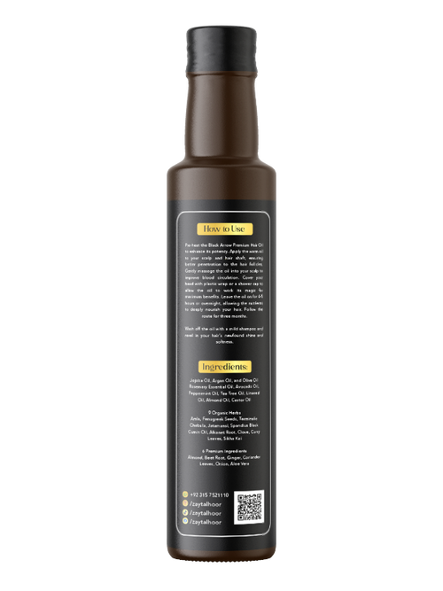 Ingredients and directions on the back label